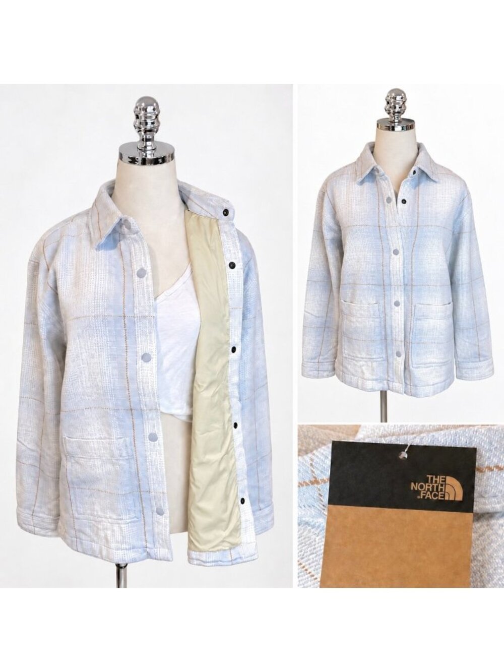 The North Face Valley Twill Utility Shacket Dusty Periwinkle Women’s S Small